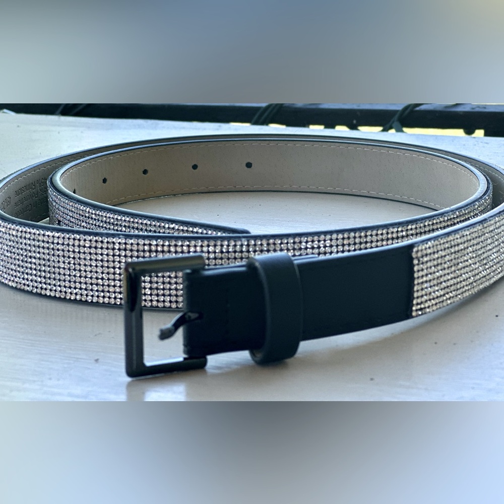 NWOT Black Rhinestone Belt